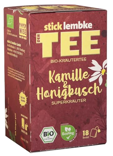 Stick Lembke Superkräuter Bio-Kräutertee Kamille & Honigbusch, 18 x 2 g, Bio von Stick & Lembke