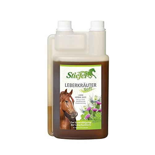 Stiefel Leberkräutersaft für Pferde, aus einer 100% naturbelassenen Kräutermischung, zur Unterstützung der Leberfunktion, mit Bitter- & Gerbstoffen, flüssig mit Dosierflasche, 1l Stiefel Leberkräutersaft für Pferde, aus einer 100% naturbelassenen Kräutermischung, zur Unterstützung der Leberfunktion, mit Bitter- & Gerbstoffen, flüssig mit Dosierflasche, 1l von Stiefel
