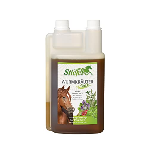 Stiefel Wurmkräutersaft für Pferde, aus einer 100% naturbelassenen Kräutermischung, zur Unterstützung der Darmflora, Bitter- & Gerbstoffen, keine Wurmkur, flüssig, 1l Stiefel Wurmkräutersaft für Pferde, aus einer 100% naturbelassenen Kräutermischung, zur Unterstützung der Darmflora, Bitter- & Gerbstoffen, keine Wurmkur, flüssig, 1l von Stiefel