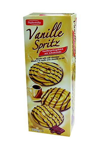 Vanille Spritz Spritzgebäck Vanille mit Schokolade 300g von Stieffenhofer