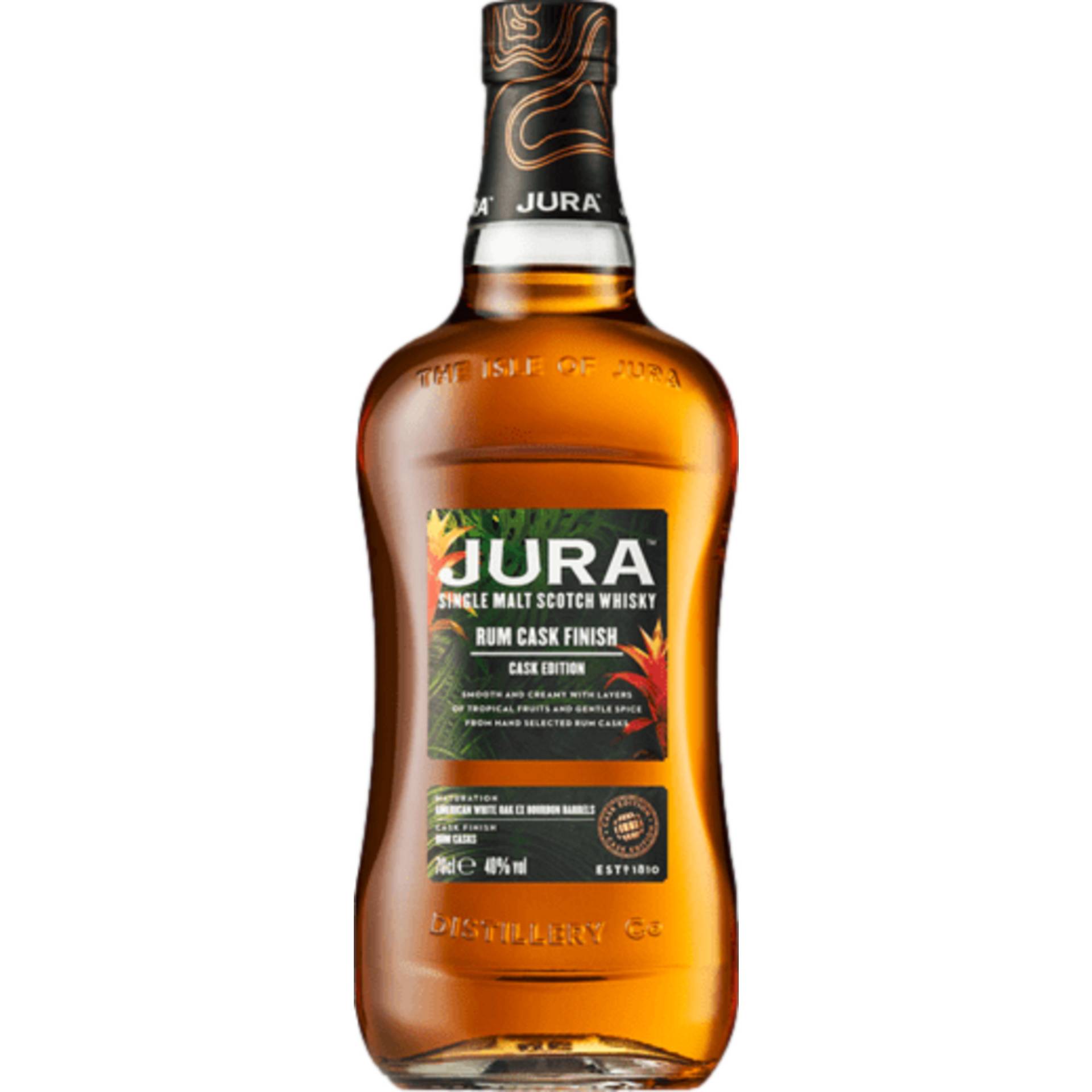 Jura Single Malt Rum Cask Finish, 40% Vol, 0,7L, Schottland, Spirituosen von Stillman Spirits SL, PASEO DE LA CASTELLANA 259D - 28 NORTE, EDIFICIO T (MADRID) Spanien