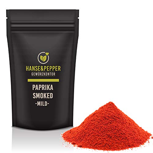 100g Paprika mild geräuchert smoky Pulver rauchig gemahlen ideal für Fleisch Fisch Geflügel Gemüse - Plus Serie von Hanse&Pepper Gewürzkontor