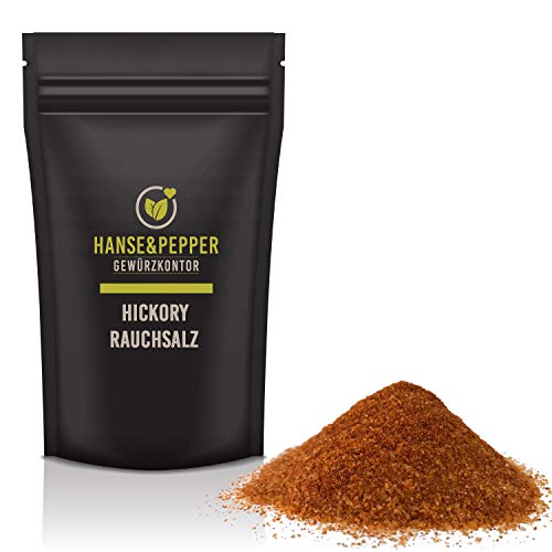 100g Rauchsalz Hickory Würzsalz smoked salt Gourmet 1A Qualität- Greenline Serie von Hanse&Pepper Gewürzkontor