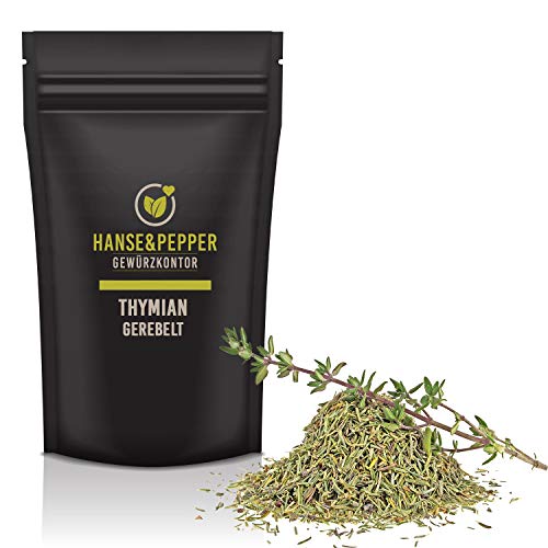 100g Thymian getrocknet gerebelt besonders aromatisch ohne Zusätze natürlich vom Hanse&Pepper Gewürzkontor - Gourmet Serie von Hanse&Pepper Gewürzkontor