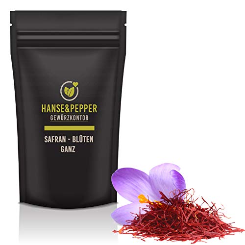 1g Safran Fäden frische Ernte Saffron Sargol natürlich in Spitzenqualität - Gourmet Serie von Hanse&Pepper Gewürzkontor