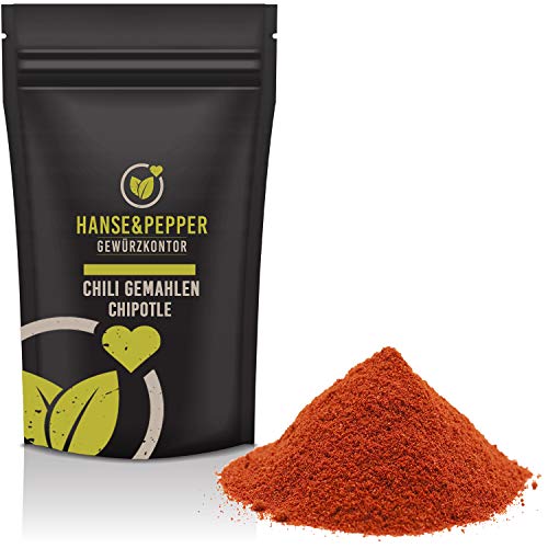 250g Chili Chipotle rot gemahlen geräuchert Scharf Gourmet Qualität rauchig hot von Hanse&Pepper Gewürzkontor