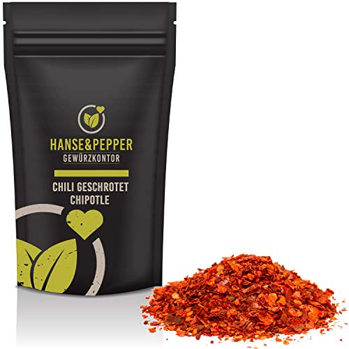 250g Chili Chipotle rot geschrotet geräuchert smoky Scharf Gourmet Qualität 250g Chili Chipotle rot geschrotet geräuchert smoky Scharf Gourmet Qualität von Hanse&Pepper Gewürzkontor
