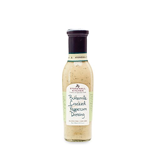 Stonewall Kitchen Buttermilk Cracked Peppercorn Dressing, 330 ml – Cremiges Buttermilch-Dressing mit grob gemahlenem Pfeffer, Ideal für Salate und Dips von Stonewall Kitchen