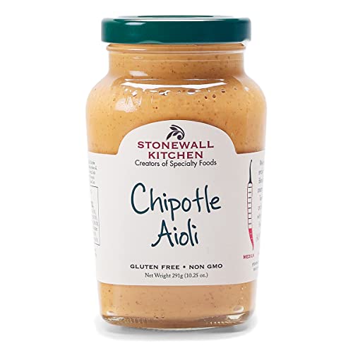 Stonewall Kitchen Chipotle Aioli, 291g Glas – Pikant-rauchige Aioli mit Chipotle-Chilis, Gourmet-Sauce oder Dip, Glutenfrei von Stonewall Kitchen