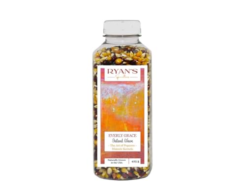 Everly Grace historische Popcornkörner - Island Waves (425 g Flasche) – Bunter Popcornmais aus historischem Saatgut – Handgeernteter US-Import für einzigartigen Geschmack & farbenfrohes Popcorn von Everly Grace