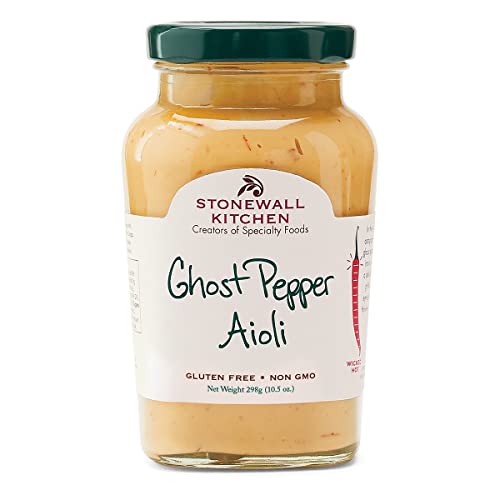 Ghost Pepper Aioli von Stonewall Kitchen (298 g) - feurig-scharf - mit extrem scharfen Bhut Jolokia-Chilis - nur für echte Schärfe-Fans von Stonewall Kitchen