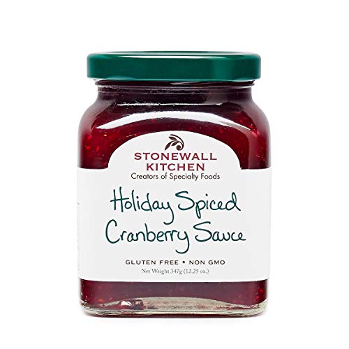 Holiday Spiced Cranberry Sauce von Stonewall Kitchen (347 g) - Glutenfrei & Non-GMO - perfekt für Thanksgiving & Weihnachten - schmeckt besonders gut zu Fleisch, Gemüse & Käse von Stonewall Kitchen