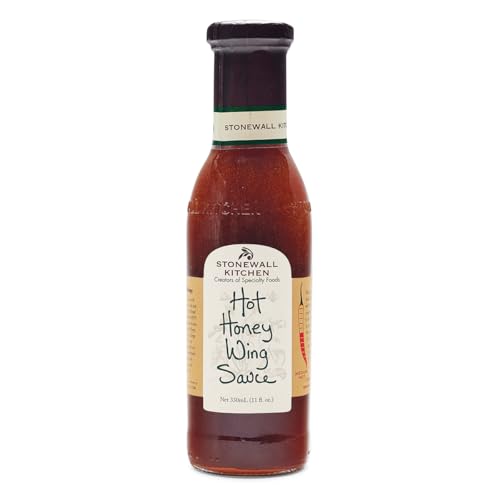 Hot Honey Wing Sauce von Stonewall Kitchen (330 ml) - feurig-scharfe Sauce mit erlesenem Honig - perfekt für knusprige Hähnchenflügel und Wings von Stonewall Kitchen