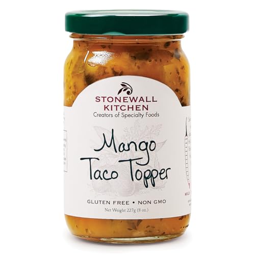 Mango Taco Topper von Stonewall Kitchen (227g) - Verfeinert mit reifen Mangos, roten Zwiebeln, Limettensaft, Jalapeños und Koriander von Stonewall Kitchen