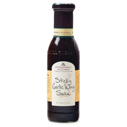 Sticky Garlic Wing Sauce von Stonewall Kitchen (330ml) - Perfekt zum Glasieren von Wings & Hähnchenschenkeln! von Stonewall Kitchen