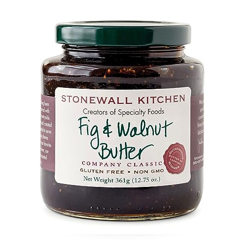 Stonewall Kitchen Fig & Walnut Butter, 361 g – süßlich-knackige Feigen-Walnuss-Butter für Gourmet-Genuss von Stonewall Kitchen
