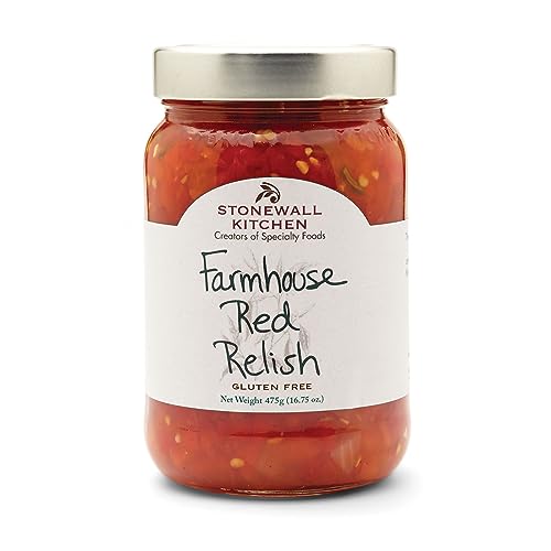 Farmhouse Red Relish von Stonewall Kitchen (475 g) - ideal zu Hot Dogs, Burgern & Sandwiches - fruchtig und leicht scharf von Stonewall Kitchen