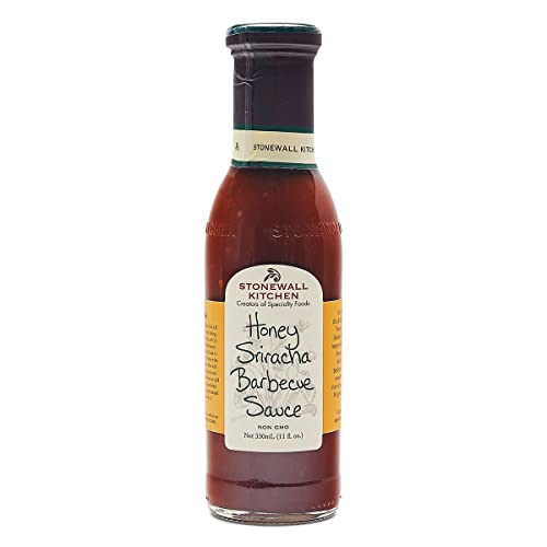 Honey Sriracha Barbecue Sauce von Stonewall Kitchen (330 ml) - BBQ-Sauce mit geschmacklicher Vielfalt - süß, rauchig, scharf - mit erlesenem Honig und feurigen Jalapenos von Stonewall Kitchen