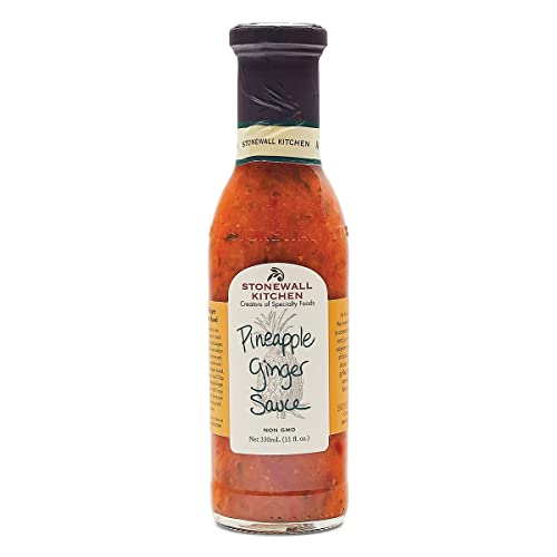 Stonewall Kitchen Pineapple Ginger Sauce, 330 ml – Frisch-fruchtige BBQ-Sauce mit Ananas und Ingwer, ideal für Fischgerichte von Stonewall Kitchen