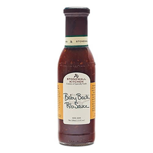 Baby Back Rib BBQ Sauce von Stonewall Kitchen (330 ml) - rauchige BBQ Sauce mit Hickory-Rauch - besonders lecker zu Ribs oder Hähnchen von Stonewall Kitchen