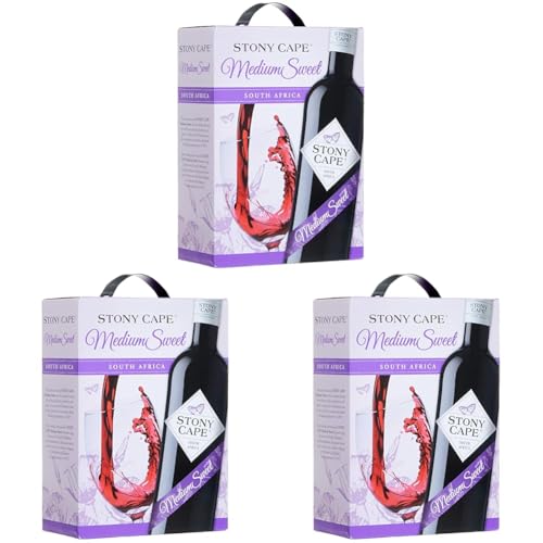 Stony Cape Rotwein Medium Sweet Cuvée Lieblich (1 x 3 l) (Packung mit 3) von Stony Cape