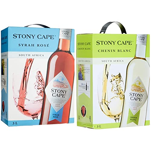 Stony Cape Syrah Rosé Südafrika Syrah Rosewein, 3l (1er Pack) & Chenin Blanc Südafrika trocken Bag-in-Box (1 x 3 l) von Stony Cape