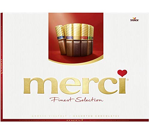Merci Finest Selection Assortiment 8 x 400g Packung (verschiedene Sorten Merci-Schokolade) von Storck