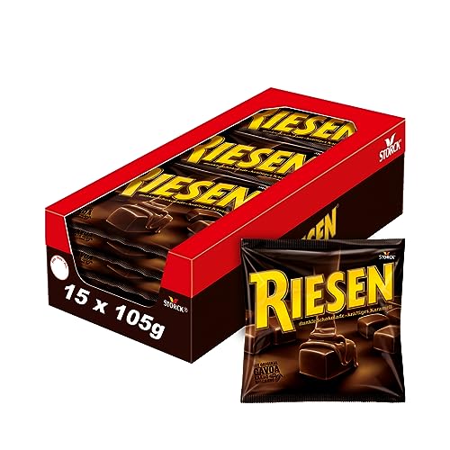 RIESEN – 15 x 105g – Bonbons mit Schokokaramell in kräftiger, dunkler Schokolade von Riesen