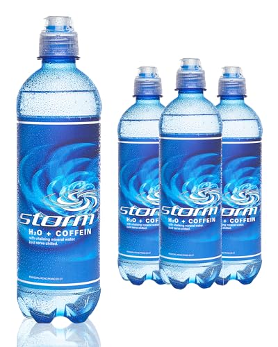 STORM® Koffein Wasser 3x 500ml – 3er-Pack Erfrischungsgetränk ohne Zucker, ohne Kalorien – Energy Drink & Kaffee-Alternative Mineralwasser von Storm H2O + Coffein, 3pack: inkl. 0,75€ Pfand von Storm