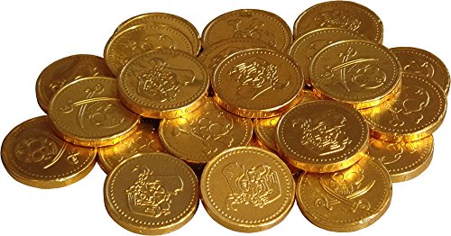 Gold Milchschokolade Pirate Münzen (Packung mit 25) von Storz
