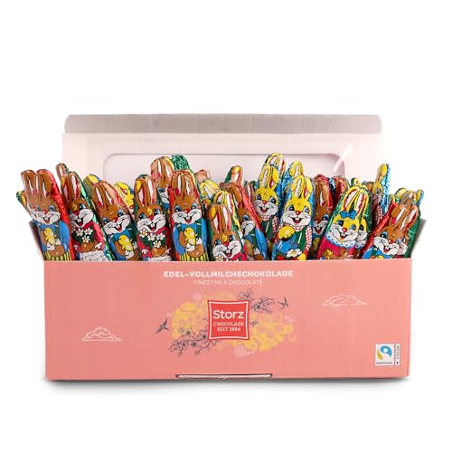 Storz Schoko Osterhasen Vorteilspack – 140 Stück à 5,5g – Schokolade einzeln verpackte Osterhase Schokolade – Ideal für Schulen, Kitas & Ostergeschenke Storz Schoko Osterhasen Vorteilspack – 140 Stück à 5,5g – Schokolade einzeln verpackte Osterhase Schokolade – Ideal für Schulen, Kitas & Ostergeschenke von Storz