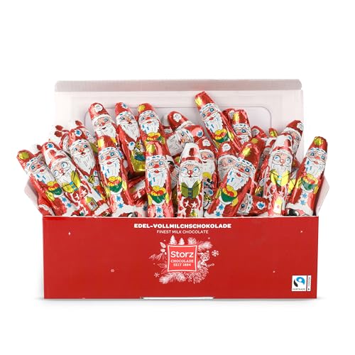 Storz Schoko Weihnachtsmännchen Vorteilspack – 140 Stück à 5,5g – Schokolade einzeln verpackte Nikolaus Schokolade – Ideal für als Adventskalender Füllung oder Schulen, Kitas & Weihnachtsgeschenke Storz Schoko Weihnachtsmännchen Vorteilspack – 140 Stück à 5,5g – Schokolade einzeln verpackte Nikolaus Schokolade – Ideal für als Adventskalender Füllung oder Schulen, Kitas & Weihnachtsgeschenke von Storz