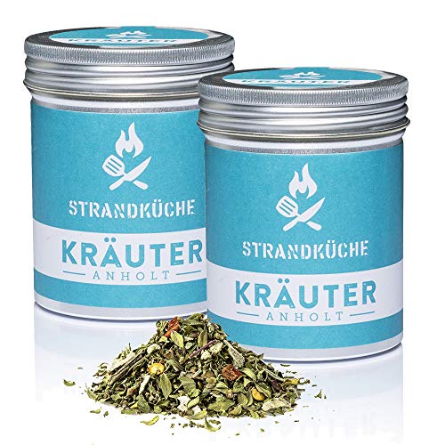 Strandküche Anholt Kräuter-Mischung 2x30 g I Vielseitiger Bio Kräuter und Gewürze Mix mit Oregano Rosmarin Salbei Majoran Pfeffer uvm I Universal Gewürz Kräuter für Pizza Pasta Salate usw Strandküche Anholt Kräuter-Mischung 2x30 g I Vielseitiger Bio Kräuter und Gewürze Mix mit Oregano Rosmarin Salbei Majoran Pfeffer uvm I Universal Gewürz Kräuter für Pizza Pasta Salate usw von Strandküche