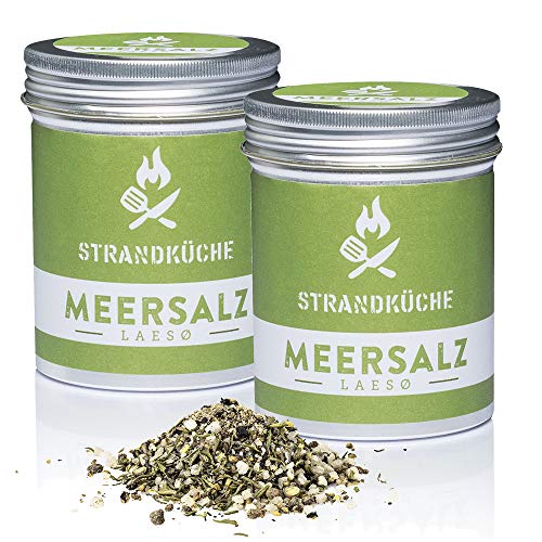Strandküche Laesø Meersalz Gewürzmischung 2x60 g I Bio Kräutersalz Meersalz grob & fein mit Thymian Rohrzucker Pfeffer I Vielseitiges Bio Gewürzsalz ohne Zusätze für einen harmonischen Geschmack Strandküche Laesø Meersalz Gewürzmischung 2x60 g I Bio Kräutersalz Meersalz grob & fein mit Thymian Rohrzucker Pfeffer I Vielseitiges Bio Gewürzsalz ohne Zusätze für einen harmonischen Geschmack von Strandküche