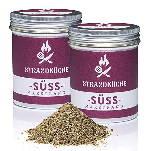 Strandküche Marstrand Süss 2x50 g I Gewürzmischung für süße Speisen mit Kardamom gemahlen Bourbon Vanille Zimt und Ayurveda Zucker I Frühstücksgewürz für Milchreis Schlagsahne Grieß Quark uvm von Strandküche