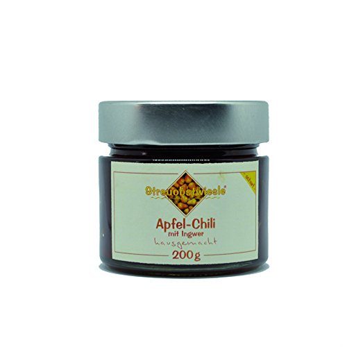 Streuobstwiesle Apfel-Chili mit Ingwer - 200 g - Herzhaftes, aromatisches Chutney mit Chili und frischem Ingwer zum Grillen, zum Fondue, zum Raclette, zum Käse, zum Reis... Streuobstwiesle Apfel-Chili mit Ingwer - 200 g - Herzhaftes, aromatisches Chutney mit Chili und frischem Ingwer zum Grillen, zum Fondue, zum Raclette, zum Käse, zum Reis... von Streuobstwiesle