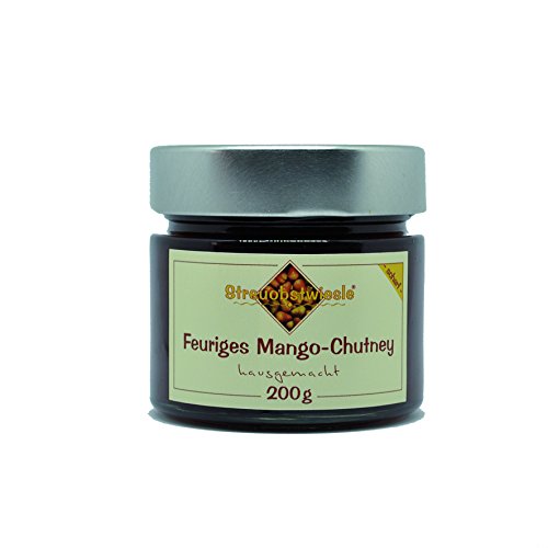 Streuobstwiesle Feuriges Mango Chutney - 200 g - Herzhafte, aromatische Sauce zum Grillen, zum Fondue, zum Raclette, zum Kase, zum Reis... von Streuobstwiesle