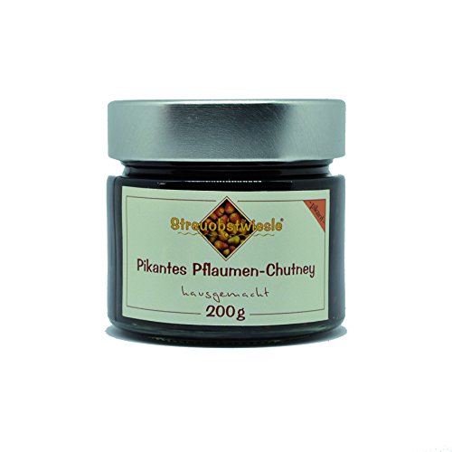 Streuobstwiesle Pikantes Pflaumen Chutney - 200 g - Herzhafte, aromatische Sauce zum Grillen, zum Fondue, zum Raclette, zum Kase, zum Reis... Streuobstwiesle Pikantes Pflaumen Chutney - 200 g - Herzhafte, aromatische Sauce zum Grillen, zum Fondue, zum Raclette, zum Kase, zum Reis... von Streuobstwiesle