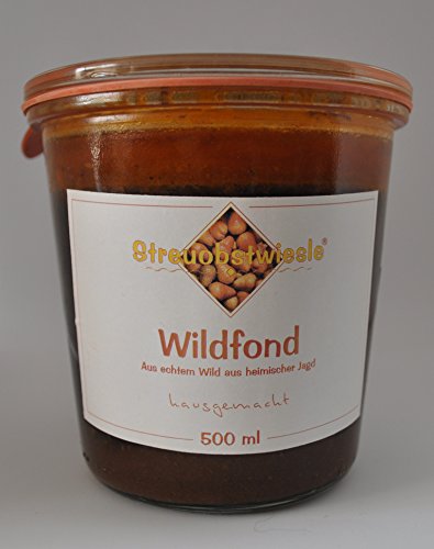 Streuobstwiesle Wildfond - 500 ml Hausgemacht aus echtem deutschen Wild aus heimischer Jagd von Streuobstwiesle