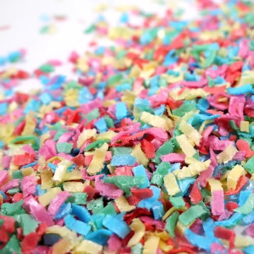 Streuselheld Schnippel Rainbow Esspapier-Flocken Streusel zum Dekorieren und Verzieren von Gebäck aller Art wie Torten Kuchen Keksen Zuckerstreusel von Streuselheld