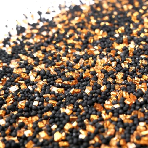 Streuselheld Schwarz/Gold 40g Streusel zum Dekorieren und Verzieren von Gebäck aller Art wie Torten Kuchen Keksen Zuckerstreusel von Streuselheld Sprinklesmixes with love