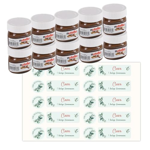 Striefchen® Gastgeschenk zur Taufe/Kommunion/Konfirmation - Nuss-Creme - mit Personalisierung (Eukalyptus) von Striefchen