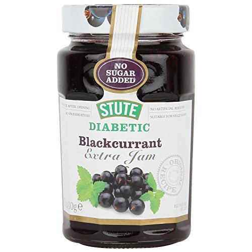 Stute ohne Zuckerzusatz Diabetic Blackcurrant Jam (430g) - Packung mit 2 von Stute