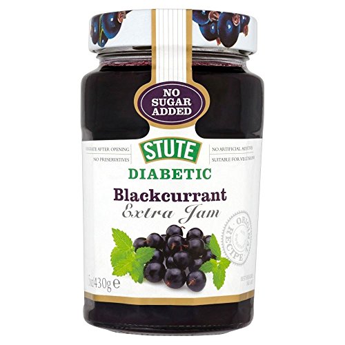 Stute ohne Zuckerzusatz Diabetic Blackcurrant Jam (430g) - Packung mit 2 von Stute