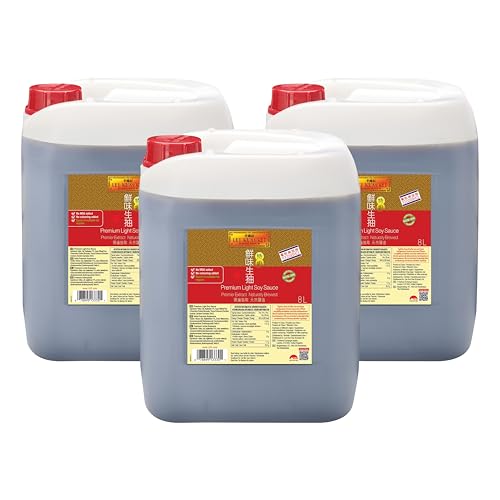 LEE KUM KEE PREMIUM SOJA SAUCE 3x 8L PET-Kanister | hell | Soja-Soße | soy sauce | herzhaft | umamiartiger Geschmack von Sucelos