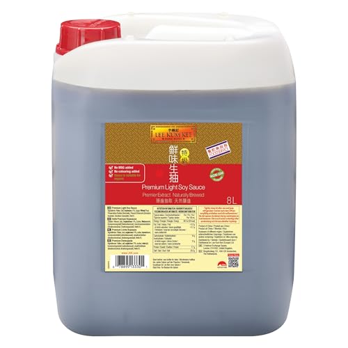LEE KUM KEE PREMIUM SOJA SAUCE 8L PET-Kanister | hell | Soja-Soße | soy sauce | herzhaft | umamiartiger Geschmack von Sucelos