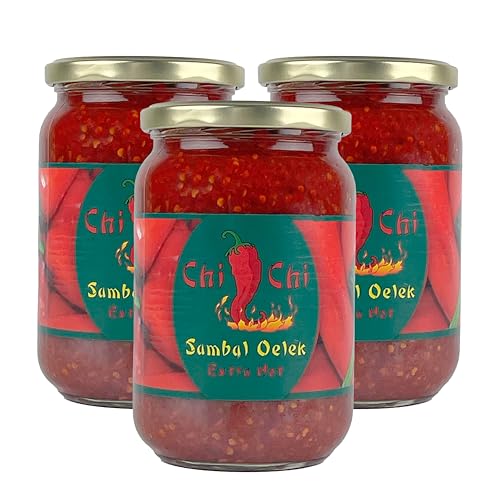 CHI-CHI SAMBAL OELEK 3x 720ml | Chili Paste | Würzpaste feurig | extra scharf | extra hot | aus roten Pfefferschoten - Pfefferonen | für asiatische Fleisch-und Geflügelgerichte CHI-CHI SAMBAL OELEK 3x 720ml | Chili Paste | Würzpaste feurig | extra scharf | extra hot | aus roten Pfefferschoten - Pfefferonen | für asiatische Fleisch-und Geflügelgerichte von Sucelos
