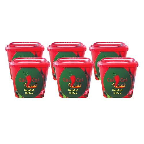 CHI-CHI SAMBAL OELEK 6x 10KG EIMER | Chili Paste | Würzpaste feurig | scharf | hot | aus roten Pfefferschoten - Pfefferonen | für asiatische Fleisch-und Geflügelgerichte von Sucelos