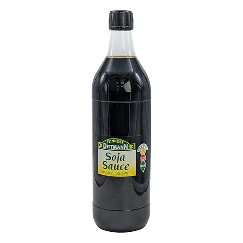 FEINKOST DITTMAN SOJA SAUCE 1L PET-Flasche | Soja-Soße | soy sauce | natürliche Zutaten | für die heimische und asiatische Küche von Sucelos