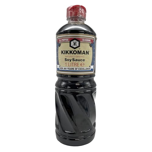KIKKOMAN SOJA SAUCE 1L Plastikflasche | Soja-Soße | soy sauce | aus 4 natürlichen Zutaten | authentisch japanisch von Sucelos